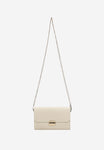 Wojas Light Beige Leather Crossbody Bag with Chain | 8029154