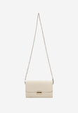 Wojas Light Beige Leather Crossbody Bag with Chain | 8029154