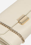 Wojas Light Beige Leather Crossbody Bag with Chain | 8029154