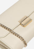 Wojas Light Beige Leather Crossbody Bag with Chain | 8029154