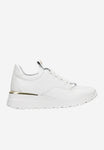 Wojas White Leather Sneakers with Gold Details | 4628959
