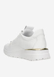 Wojas White Leather Sneakers with Gold Details | 4628959