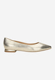 Wojas Golden Leather Ballet Flats | 4403358