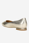 Wojas Golden Leather Ballet Flats | 4403358