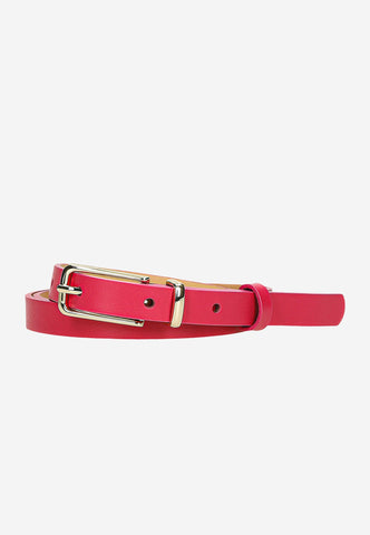 Wojas Women's Thin Pink Leather Belt | 9301055