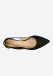 Wojas Black Velour Leather Ballet Flats | 4403661