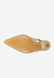 Wojas Beige Leather High Heels with Single Strap | 3513954