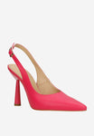 Wojas Pink Leather High Heels with Single Strap | 3513955