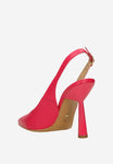 Wojas Pink Leather High Heels with Single Strap | 3513955