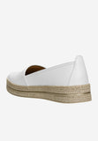 Wojas White Leather Espadrilles Slip-On Flats | 4627759