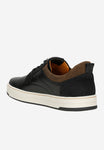 Wojas Black and Brown Leather Sneakers | 1022071