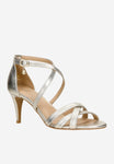 Wojas Golden Leather High Heels Sandals | 7606458