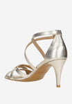 Wojas Golden Leather High Heels Sandals | 7606458