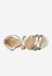 Wojas Golden Leather High Heels Sandals | 7606458