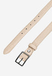 Wojas Women's Beige Leather Embossed Belt | 9310154