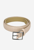 Wojas Women's Beige Leather Embossed Belt | 9310154