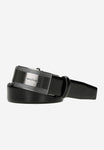 Wojas Black Leather Belt with Silver Buckle | 9310451