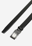 Wojas Black Leather Belt with Silver Buckle | 9310451
