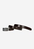 Wojas Dark Brown Leather Belt with Silver Buckle | 9310852