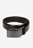 Wojas Dark Brown Leather Belt with Silver Buckle | 9310852