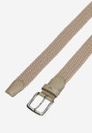 Wojas Beige Braided Leather Belt | 9300974