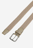 Wojas Beige Braided Leather Belt | 9300974