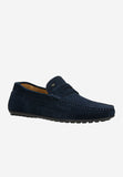 Wojas Dark Blue Velour Loafers | 1011668