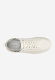 Wojas Light Beige Leather Sneakers with Golden Details | 4629154