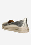 Wojas Golden Leather Espadrilles Slip-On Flats | 4627758