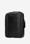 Wojas Small Black Leather Messenger Bag | 8004451