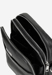 Wojas Small Black Leather Messenger Bag | 8004451