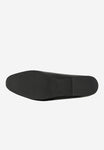 Wojas Black Leather Ballet Flats with Rivets | 4404451