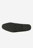 Wojas Black Leather Ballet Flats with Rivets | 4404451