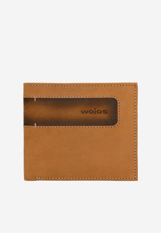 Wojas Light Brown Leather Wallet with Dark Stripe | 9107792