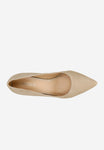 Wojas Beige Velour Leather High Heels | 3504164