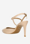 Wojas Beige Leather High Heels with Golden Decoration | 3511354