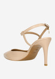 Wojas Beige Leather High Heels with Golden Decoration | 3511354
