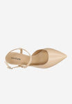 Wojas Beige Leather High Heels with Golden Decoration | 3511354