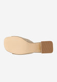 Wojas Beige Leather Heels with Golden Chain | 7411564