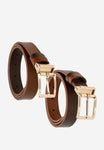 Wojas Women's Double-Sided Brown Leather Belt | 9310252