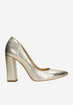Wojas Golden Leather High Heels | 3503958