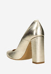 Wojas Golden Leather High Heels | 3503958