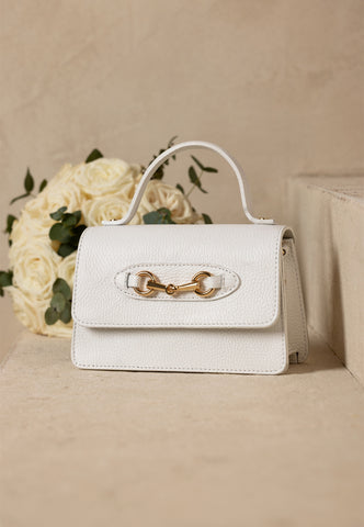 Wojas White Leather Crossbody Bag | 8020750