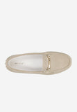 Wojas Beige Velour Leather Loafers | 4621064