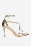 Wojas Golden Leather High Heels Sandals | 7618858