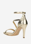 Wojas Golden Leather High Heels Sandals | 7618858