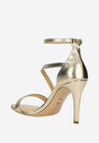 Wojas Golden Leather High Heels Sandals | 7618858