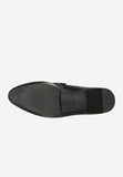 Wojas Black Leather Loafers with Metal Decoration | 1022451