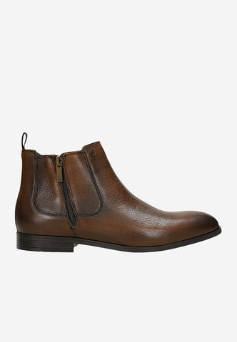 Wojas Brown Leather Ankle Boots | 2003053