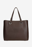 Wojas Dark Brown Leather Large Tote Bag | 8042752
